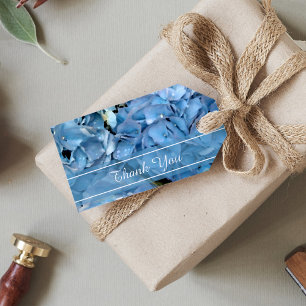 Märkre för Blått Hydrangea Flowers Wedding Favor Presentetikett