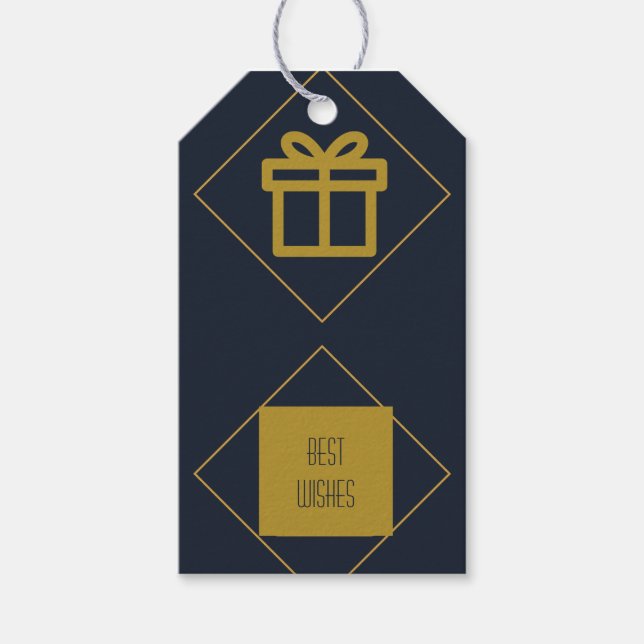 Märkre för blått Personlig Presentetikett (Framsidan)