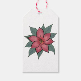 Märkre för Blommigt av gift-Elegant Presentetikett