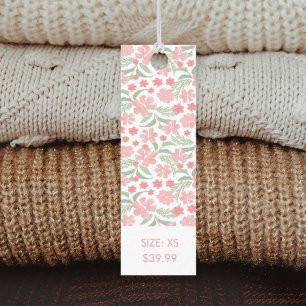 Märkre för blommigt Clothing Label hängning Mini Visitkort