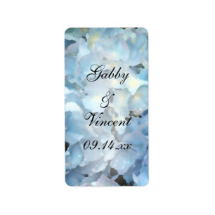 Märkre för Blue Hydrangea Wedding Favor Adressetikett