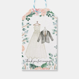 Märkre för Boho Watercolor Wedding Favor Presentetikett