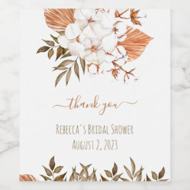 Märkre för bomullsblomma, Möhippa Vinflaska Etikett