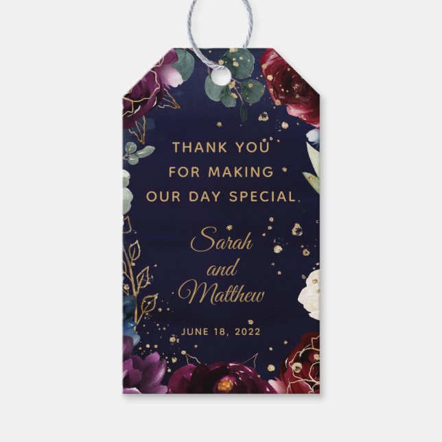 Märkre för borgmästare i Burgundy-flottan Presentetikett (Framsidan)