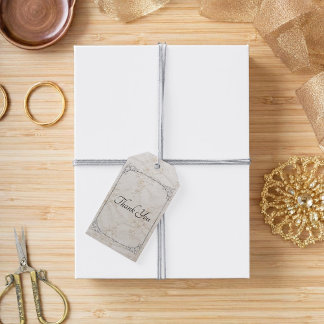 Märkre för broderad Snöre Bröllop Gift Presentetikett