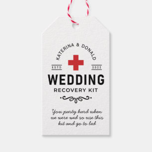 Märkre för Bröllop Hangover Recovery Kit Gift- Presentetikett
