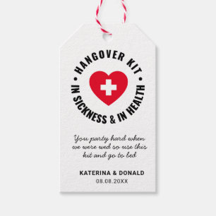 Märkre för Bröllop Hangover Recovery Kit Gift- Presentetikett