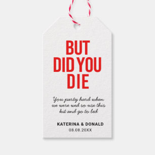 Märkre för Bröllop Hangover Recovery Kit Gift- Presentetikett