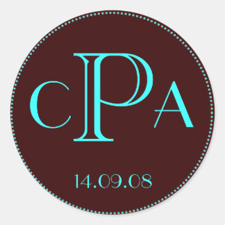 märkre för bröllop monogram till förmån för kliste runt klistermärke