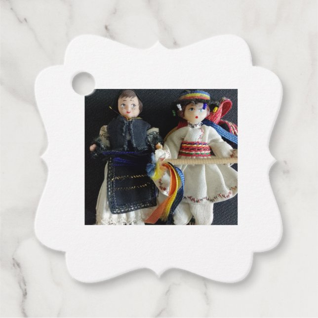 Märkre för bröllopsfavoriter gåvor etiketter (Framsida)