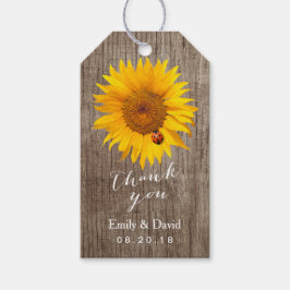 Märkre för bröllopsfavoriter | Solros och Ladybug  Presentetikett