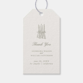 Märkre för bröllopsförmån för Rand Grönt Presentetikett