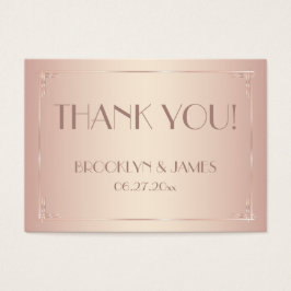 Märkre för bröllopsförmån för vintage visitkort