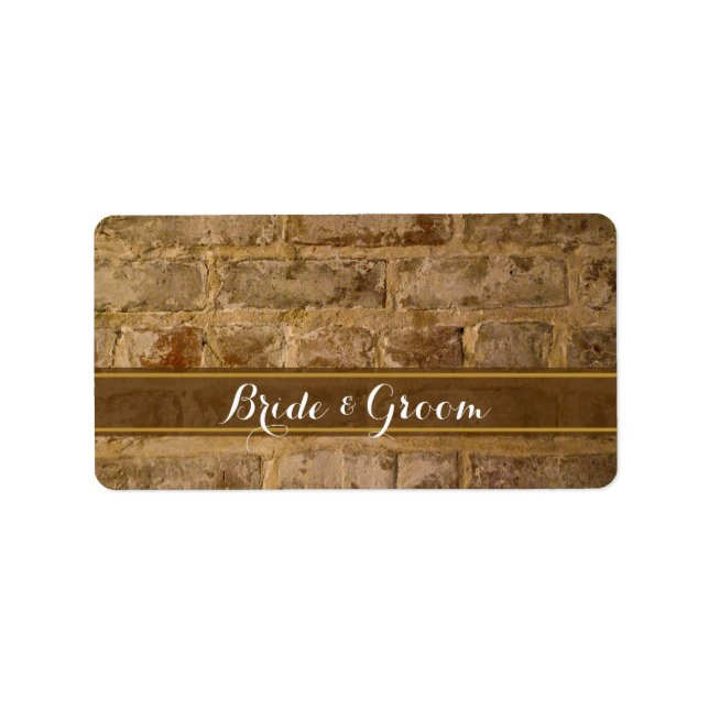Märkre för Bröllopsförmånen för industriell Chic Adressetikett (Framsidan)