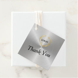 Märkre för Business Logotyp Company Square Silver  Gåvor Etiketter