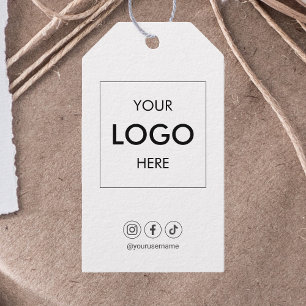 Märkre för Business Logotyp Social Media Professio Presentetikett
