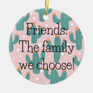 Märkre för Cacti Round Gift/valt Family Julgransprydnad Keramik