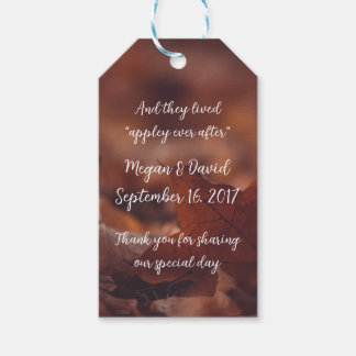 Märkre för Caramel Apple Fall Wedding Favor Gift Presentetikett