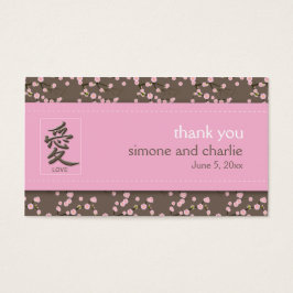 Märkre för Cherry Blommars Wedding Favor Visitkort