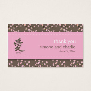 Märkre för Cherry Blommars Wedding Favor Visitkort