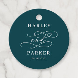 Märkre för chic Calligraphy Wedding Favor Gåvor Etiketter