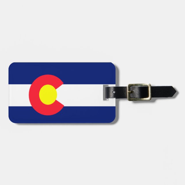 Märkre för Colorado flaggabagage Bagagebricka (Horisontell Framsida)