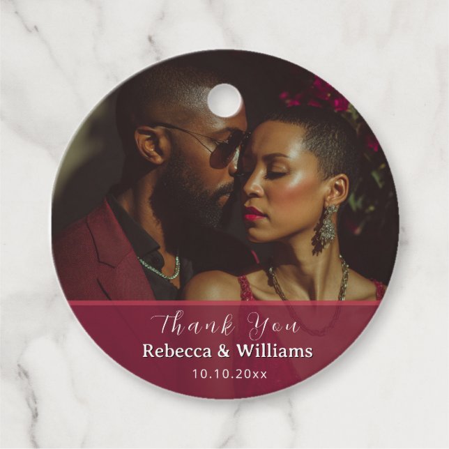 Märkre för Cute bröllopsförmån Gåvor Etiketter (Framsida)