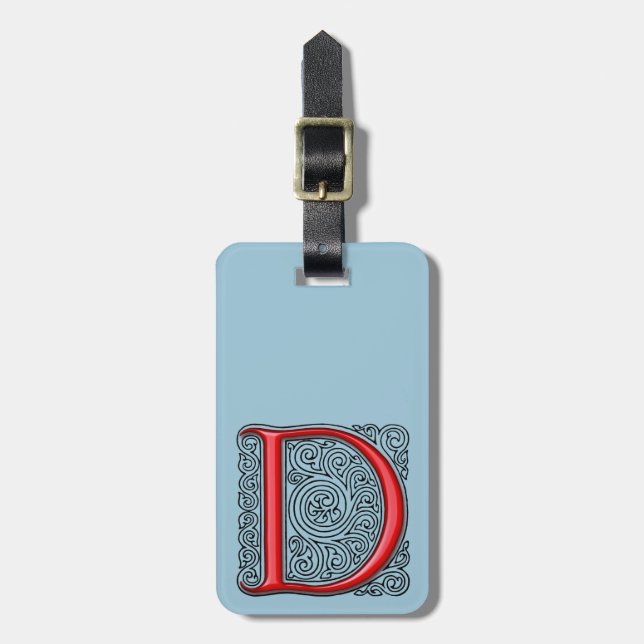 Märkre för D-Monogrambagage Bagagebricka (Vertikal Framsida)