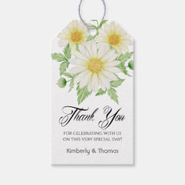 Märkre för daisy Watercolor Wedding Favor Gift Presentetikett