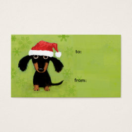 Märkre för den fina jultomten Dachshund-Helgdag Gi Visitkort