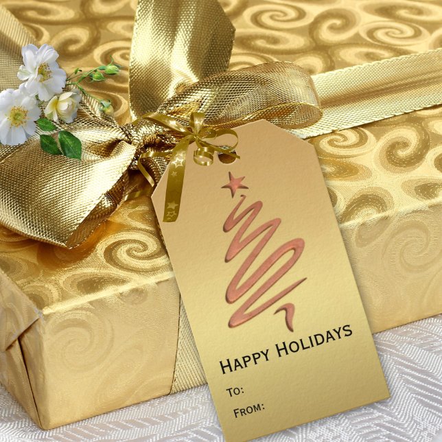 Märkre för den moderna metalliska Helgdagarna Ro G Presentetikett (Skapare uppladdad)