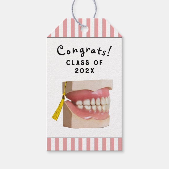 Märkre för Dentist Studentfest Gift Presentetikett (Framsidan)