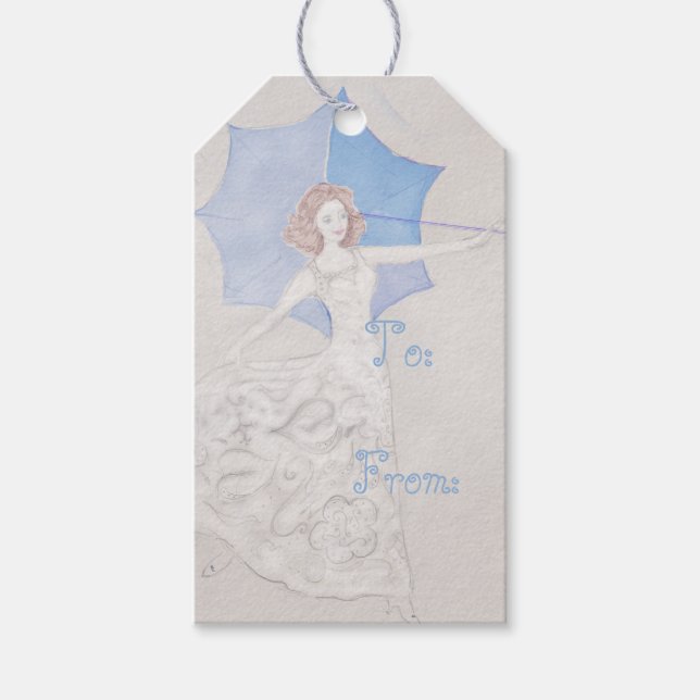 Märkre för elegantens skugga presentetikett (Framsidan)