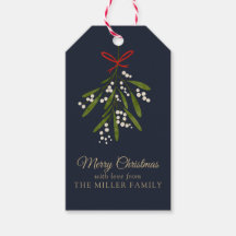 Märkre för enkel marin mistel julklapp