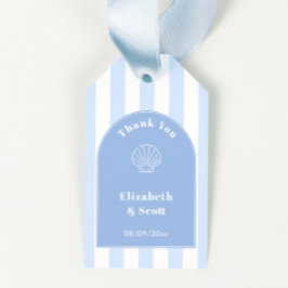 Märkre för enkel Snyggt Arch Coastal Wedding Favor Presentetikett