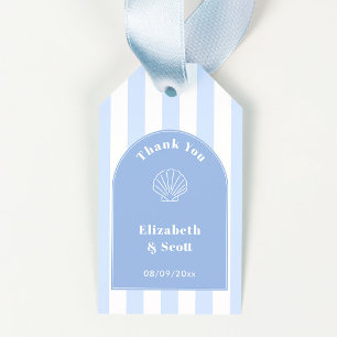 Märkre för enkel Snyggt Arch Coastal Wedding Favor Presentetikett