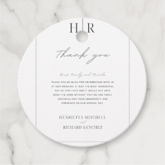 Märkre för enkel svartvit bröllop gåvor etiketter