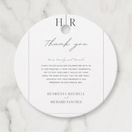 Märkre för enkel svartvit bröllop gåvor etiketter