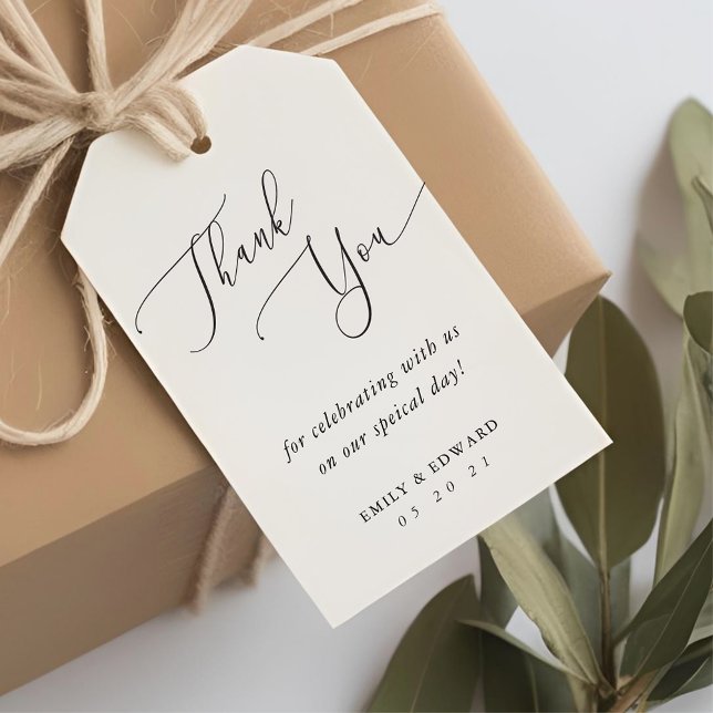 Märkre för Eucalyptus Wedding Favor Presentetikett (Skapare uppladdad)