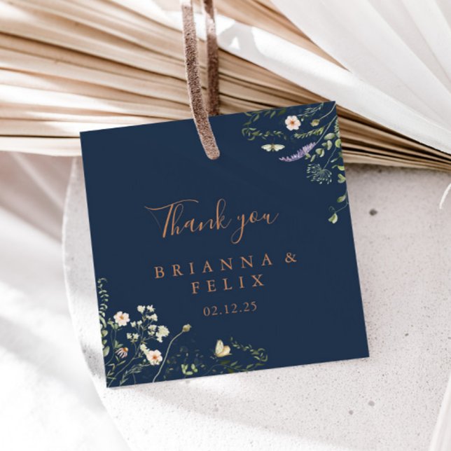 Märkre för Fall Garden Wildblombröllop-bröllopsför Gåvor Etiketter (Skapare uppladdad)