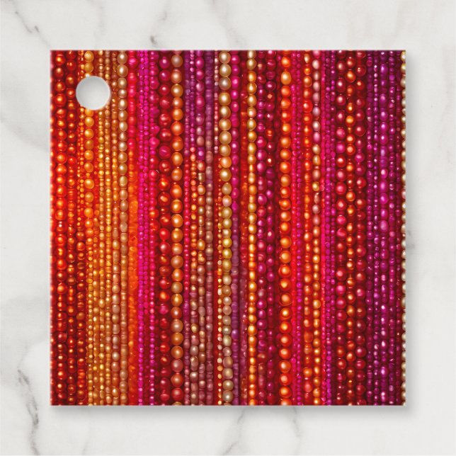 Märkre för färgad Bead Art Gift-konst Gåvor Etiketter (Framsida)