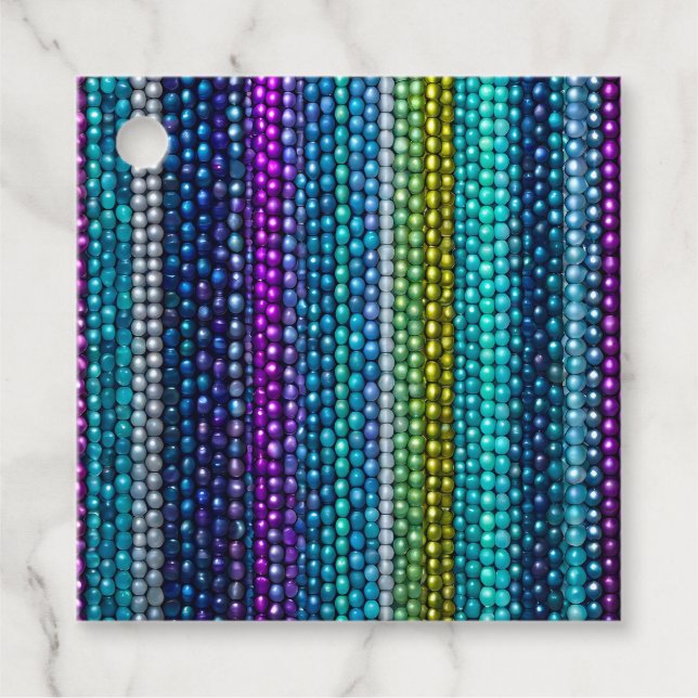 Märkre för färgad Bead Art Gift-konst Gåvor Etiketter (Framsida)