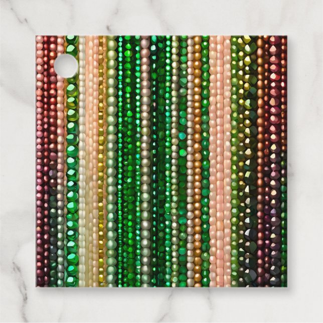 Märkre för färgad Bead Art Gift-konst Gåvor Etiketter (Framsida)