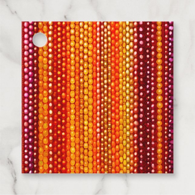 Märkre för färgad Bead Art Gift-konst Gåvor Etiketter (Framsida)