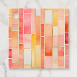 Märkre för färgade glasbildskärmsutfall gåvor etiketter