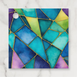 Märkre för färgade glasbildskärmsutfall gåvor etiketter