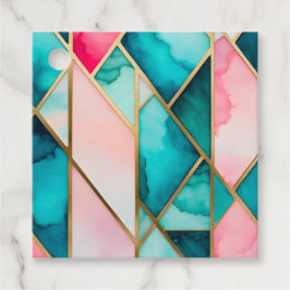 Märkre för färgade glasbildskärmsutfall gåvor etiketter