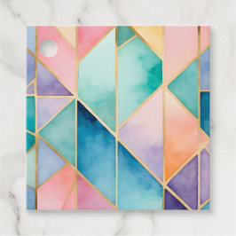 Märkre för färgade glasbildskärmsutfall gåvor etiketter