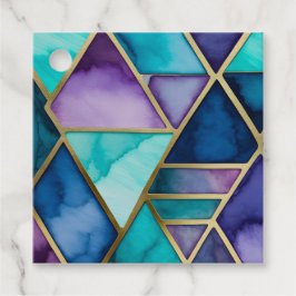 Märkre för färgade glasbildskärmsutfall gåvor etiketter