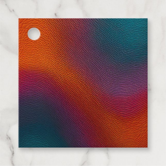 Märkre för färgade läderkonstgåvor gåvor etiketter (Framsida)